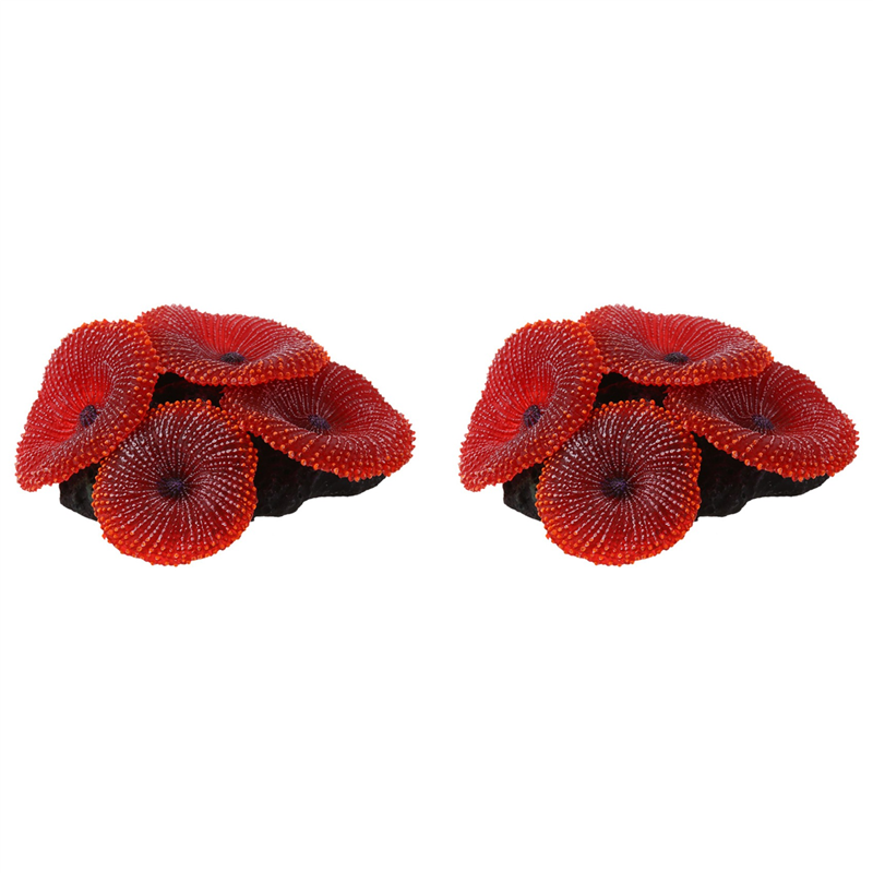 Aquarium Plant Red - YWDZ-2X Aquarium artificiel Aquarium décoration corail