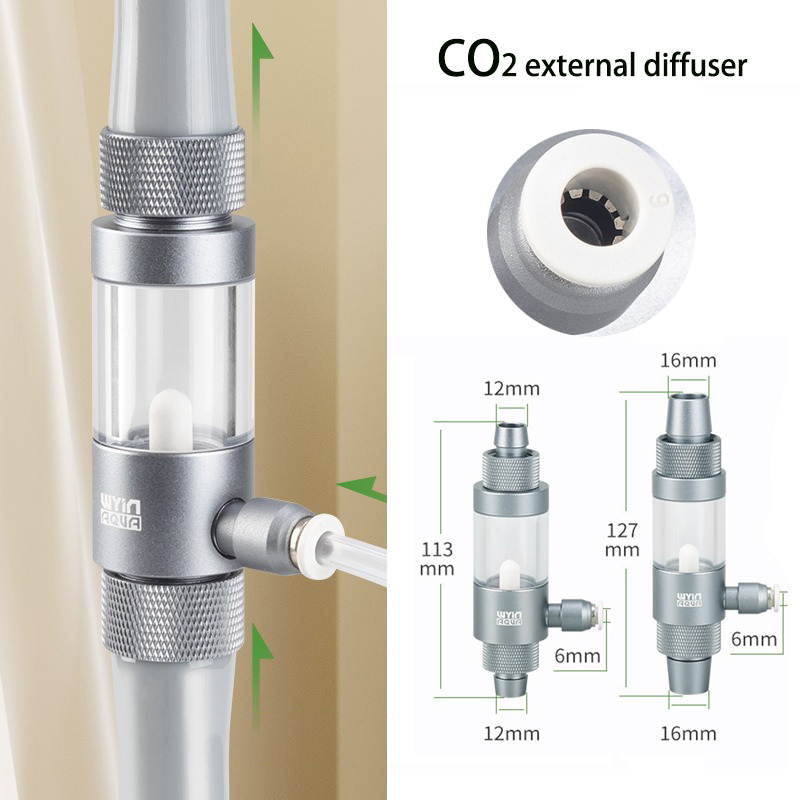 Glass Co2 Drop Checker - Diffuseur de CO2 pour aquarium, insertion