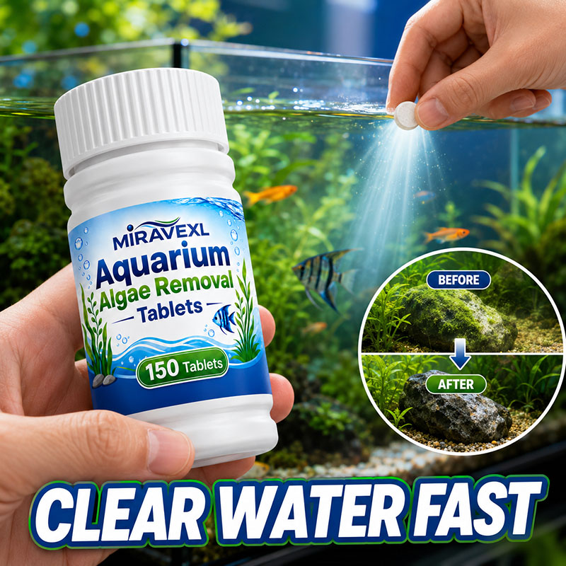 Planted Aquarium Algae Remover - MIRAVEXL 150 Comprimés pour l'élimination des