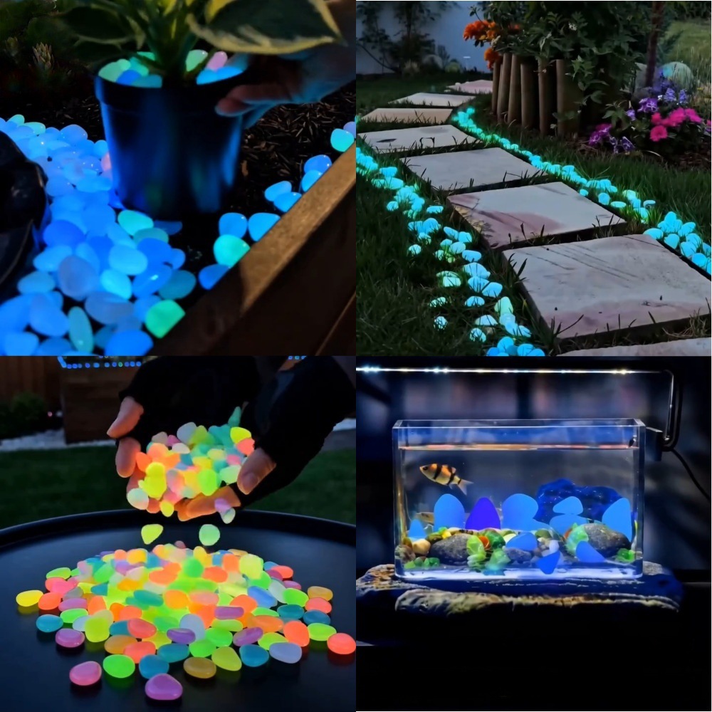 Aquarium For Planted Tank - Galets lumineux colorés qui brillent dans