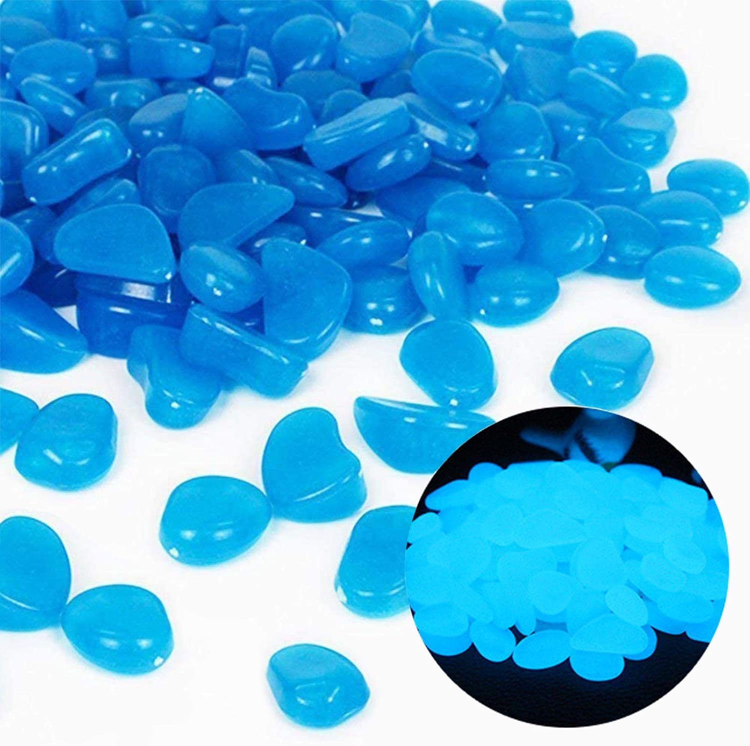 Aquarium For Planted Tank - Roches d'aquarium scintillantes, galets bleus pour