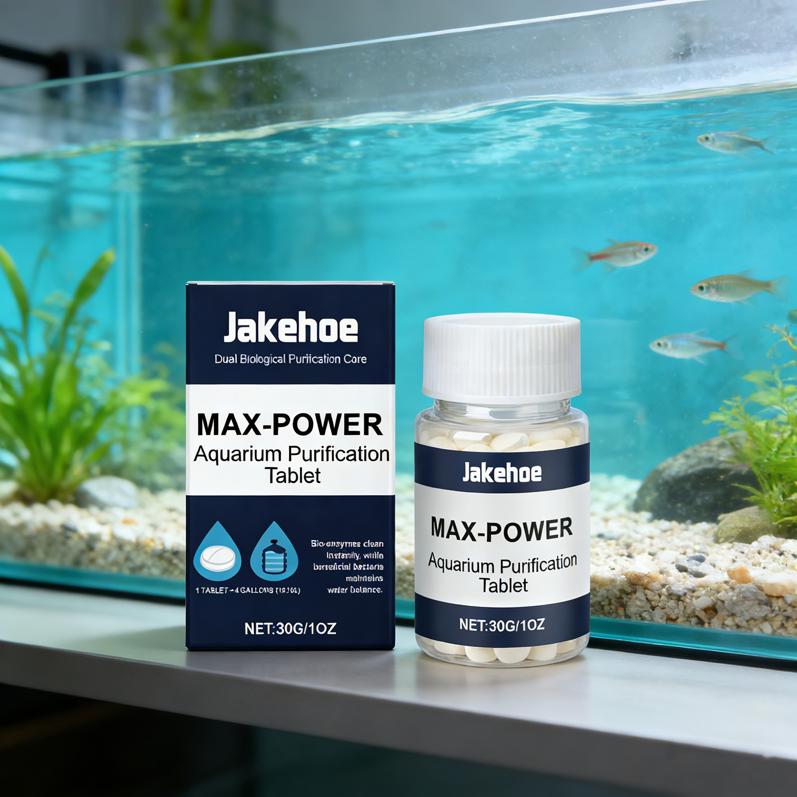 Planted Aquarium Algae Remover - Comprimés anti-algues pour aquarium, eau verte